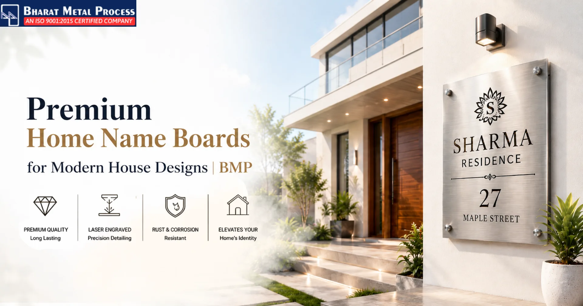 Premium Home Name Boards for Modern House Designs