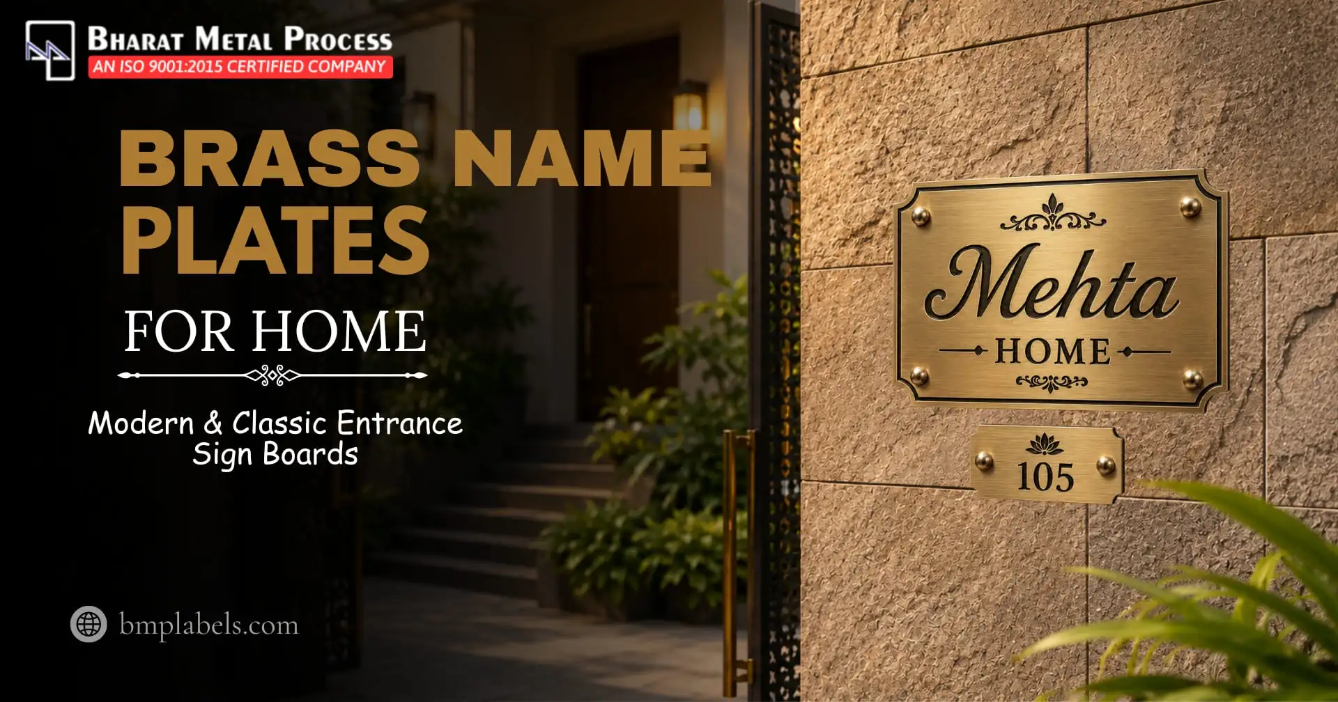 Brass Name Plates for Home