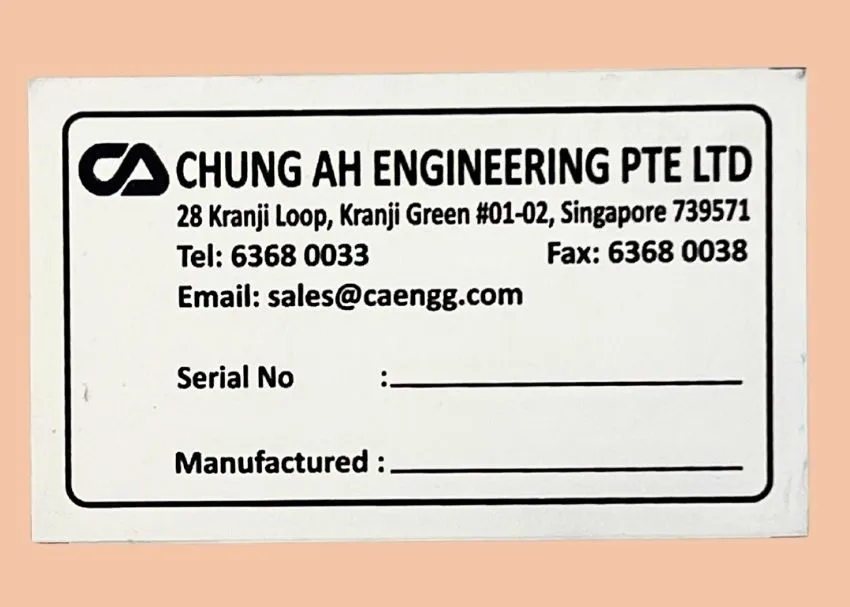 Aluminium Anodized Name Plates
