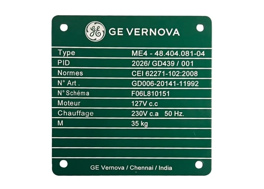 Aluminium Anodized Name Plates