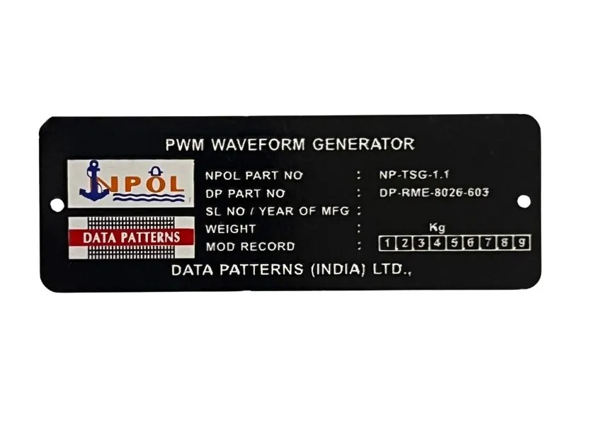 Aluminium Name Plate