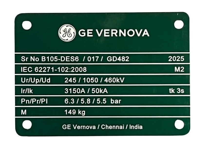 Aluminium Anodized Name Plates