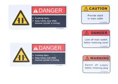 warning metal Sticker