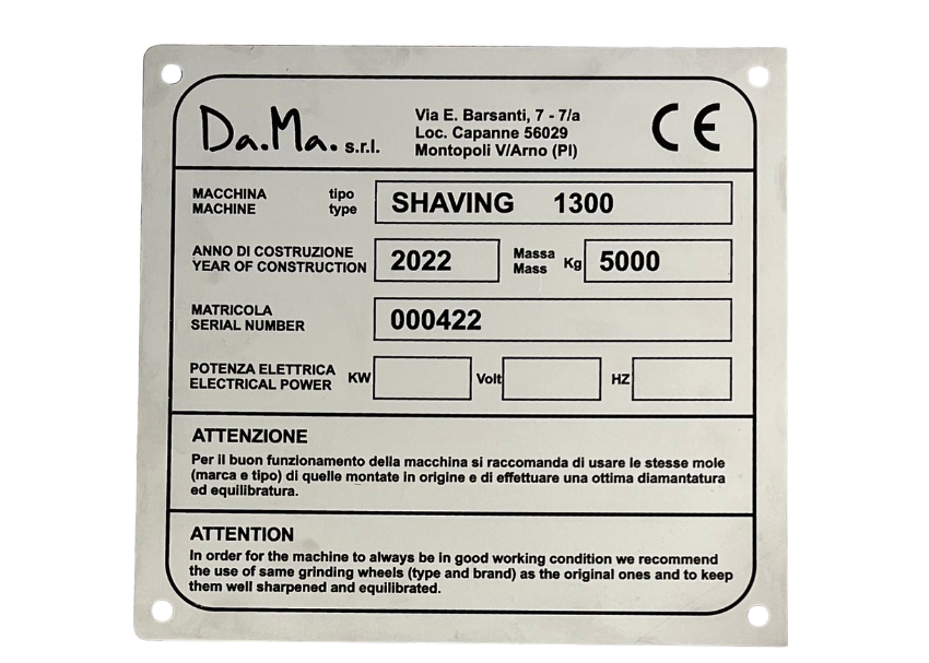 Aluminium Screen Printed Name Plate