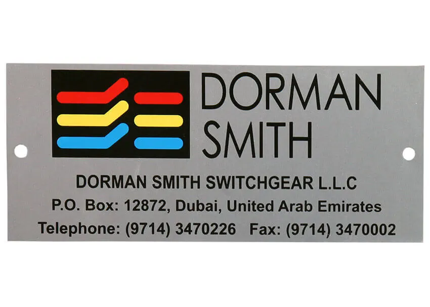 DormanSmith Aluminium Screen Printed